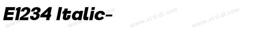 E1234 Italic字体转换 E1234 Italic字体转换